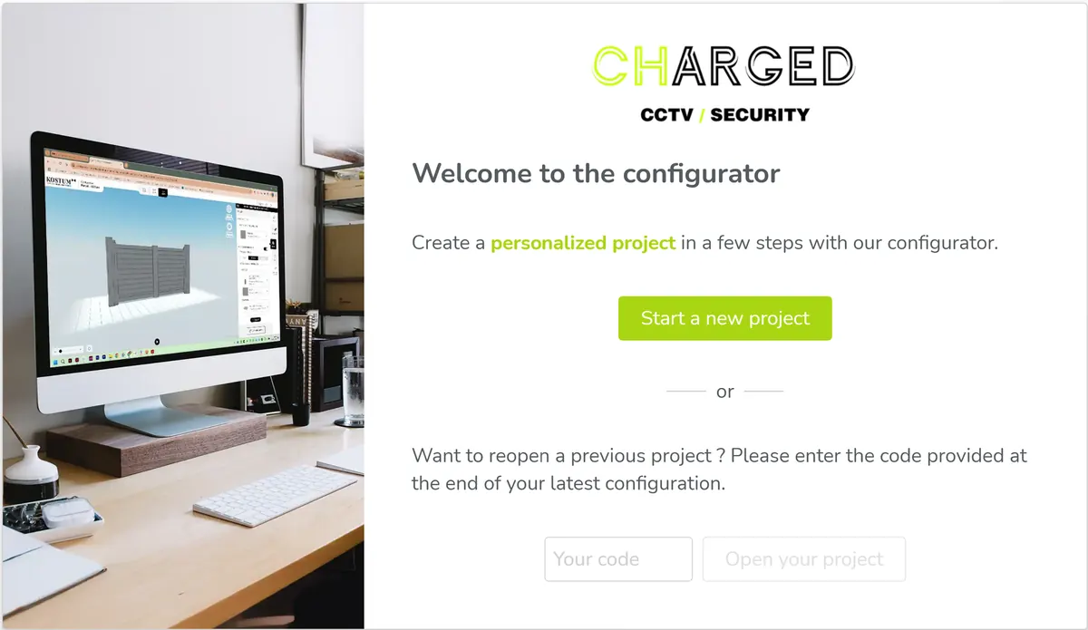Configurator peoject creator screen