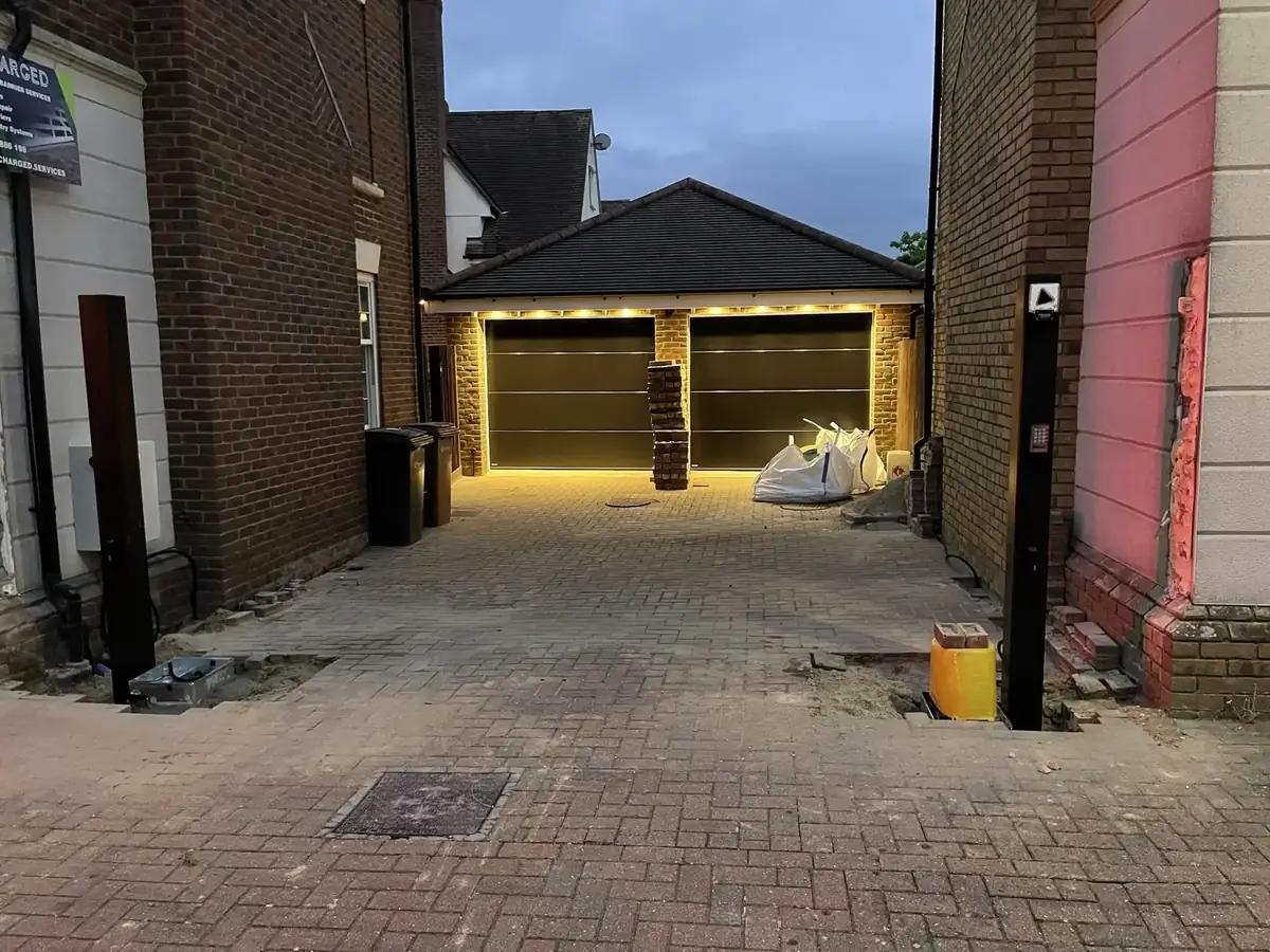 Automated gate installation on an Essex driveway