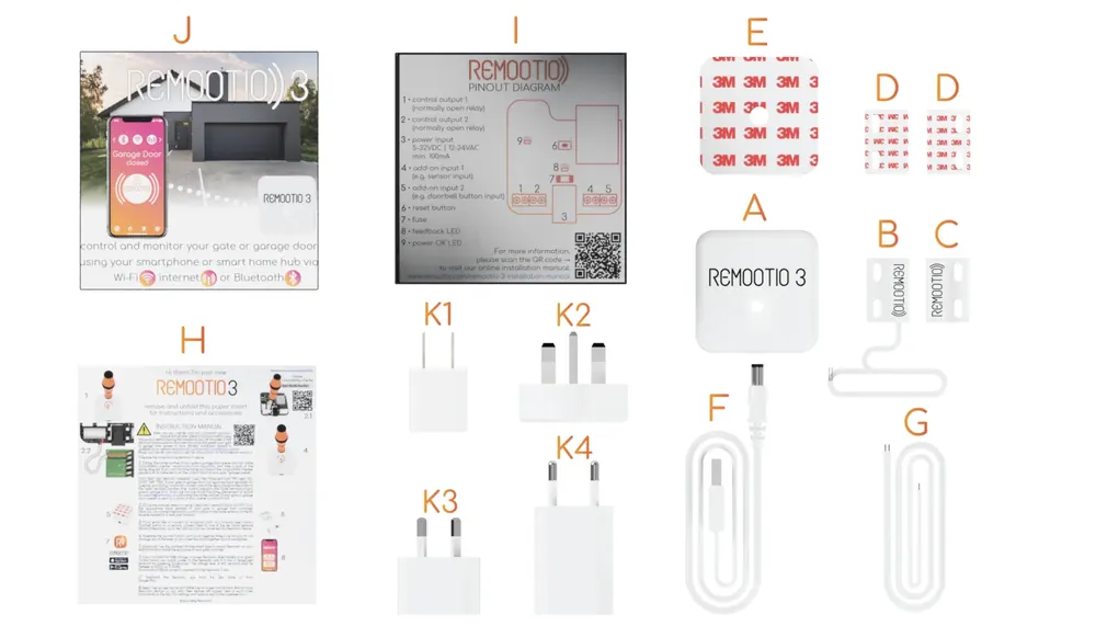 Remootio 3 box contents