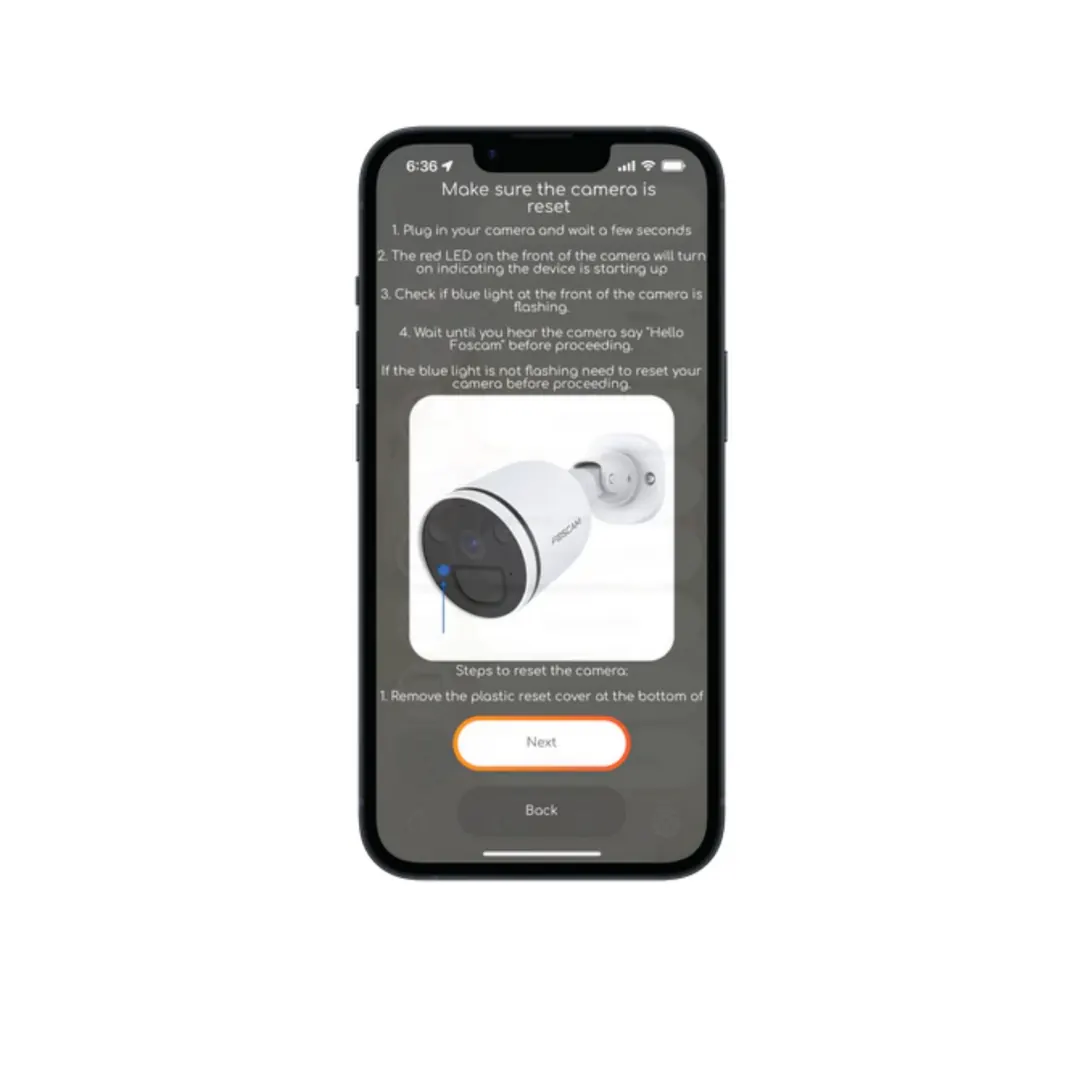 Powering on the Remootio OC1 camera