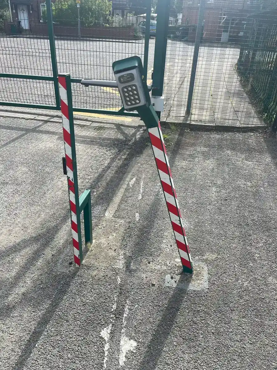 Old vehicle intercom after impact